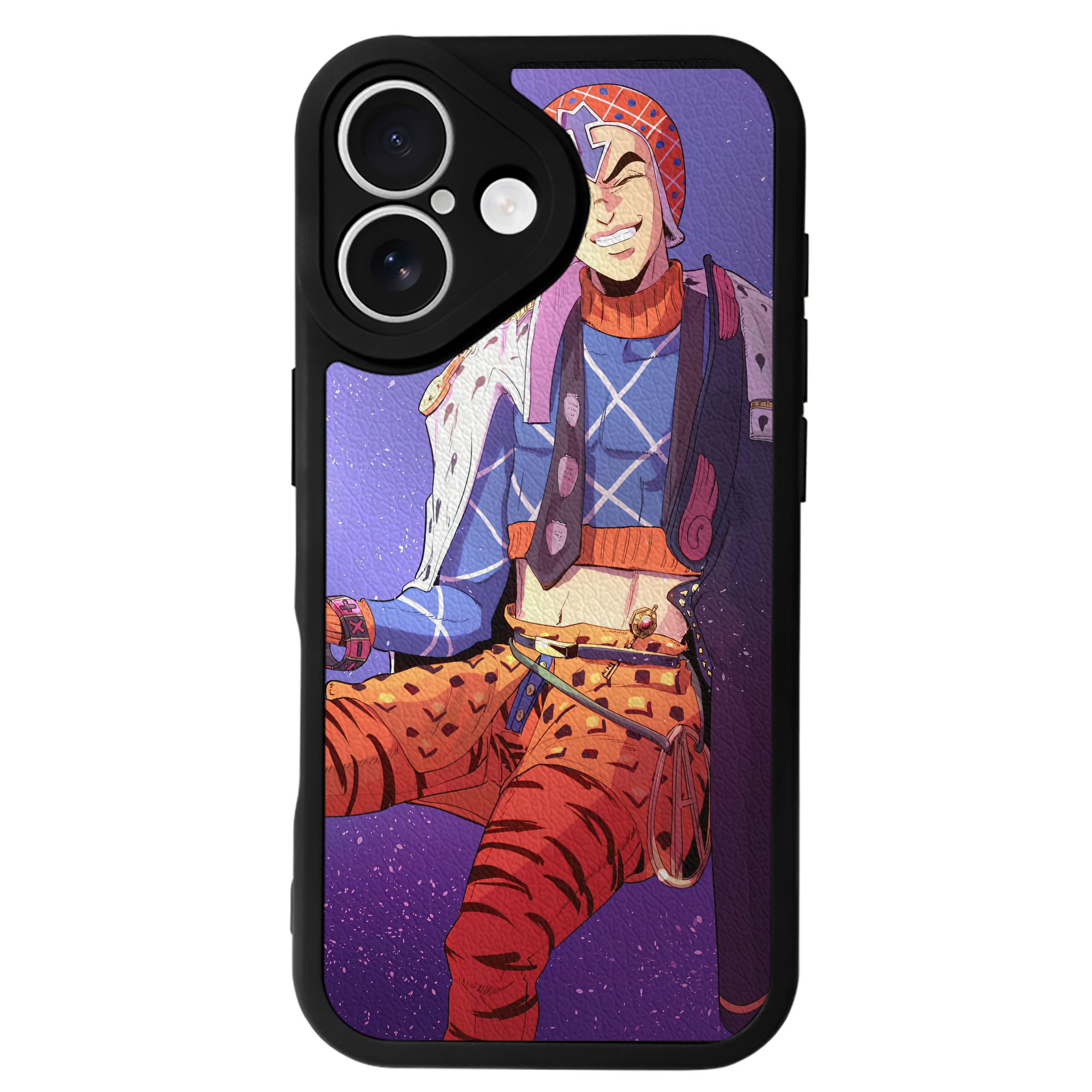 （画像用） ジョジョの奇妙な冒険 JoJo's Bizarre Adventure 【iPhone 16シリーズ対応】シリコンスマホケース（レザー調） 材質：シリコン